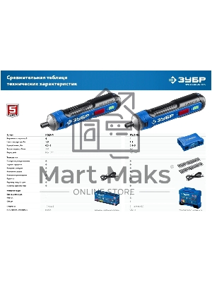 Отвертка аккумуляторная 4 Vmax, в кейсе с набором 33 бит ЗУБР Профессионал PSD-4S