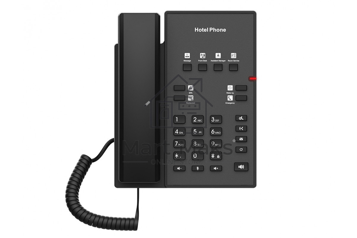 Телефон IP Fanvil H1-2 Wire черный
