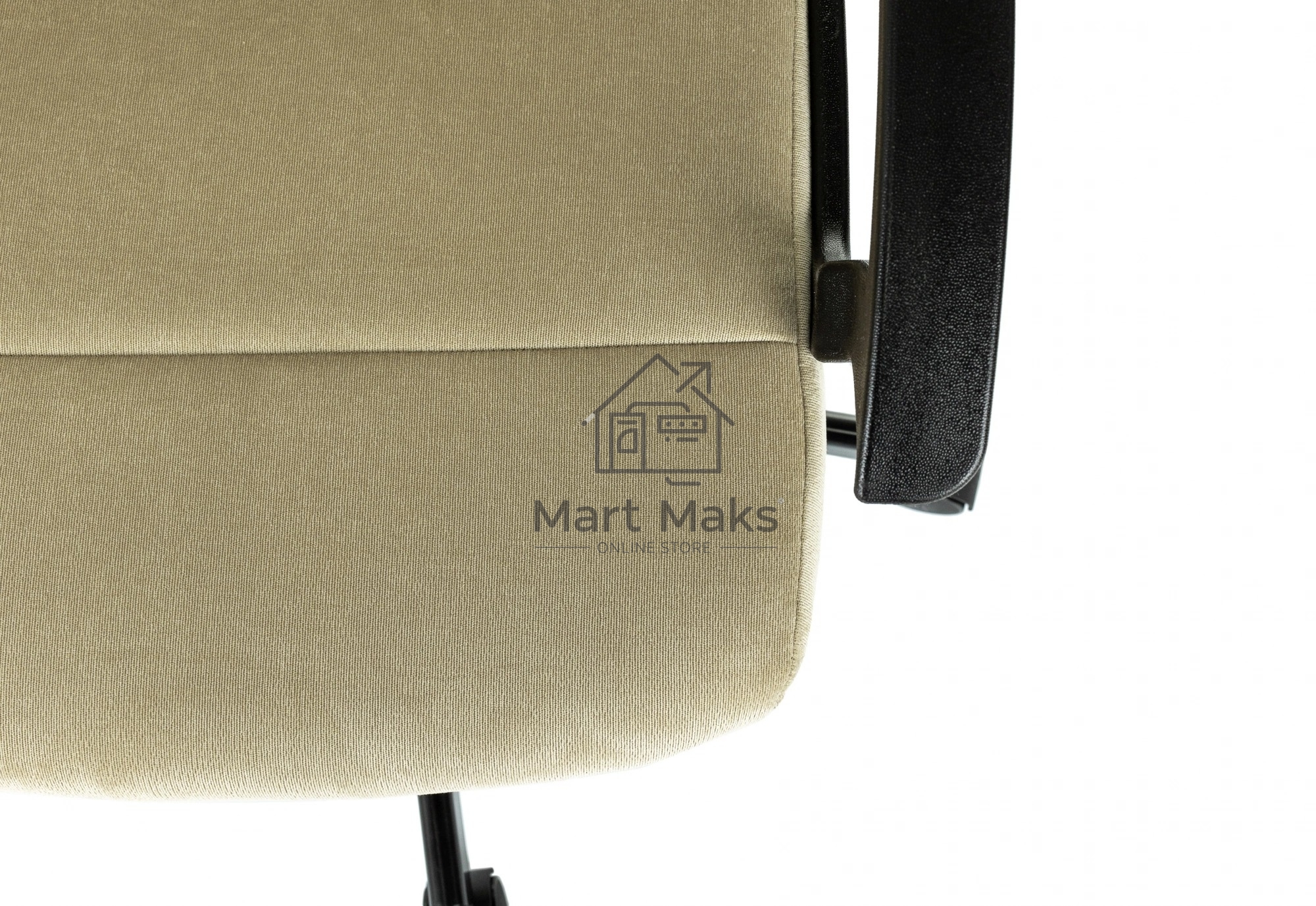 Кресло Бюрократ Triest Fabric песочный Light-21 крестов. металл черный