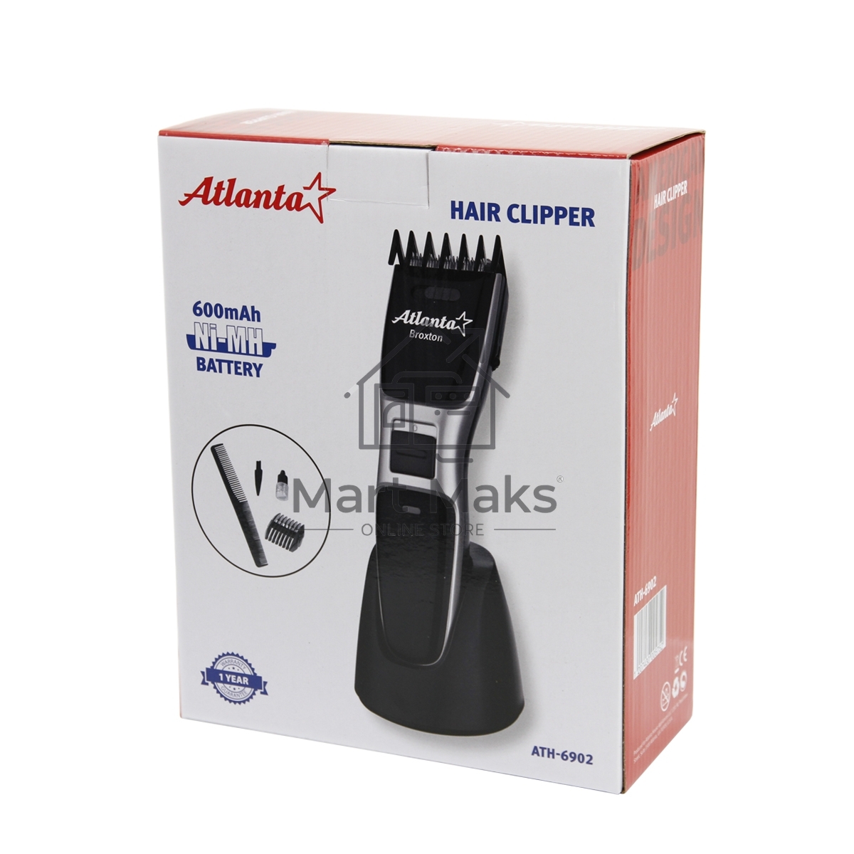 Машинка для стрижки ATLANTA ATH-6902 (silver) аккумуляторная