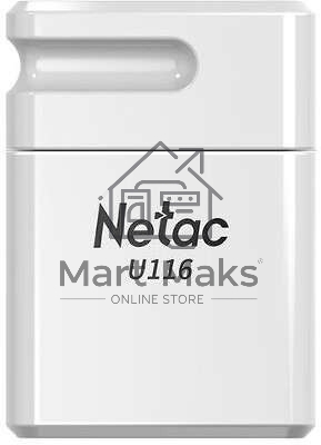 Флешка USB R/W  Netac U116 mini NT03U116N-032G-32WH USB3.2 32GB, up to 130MB/s белый