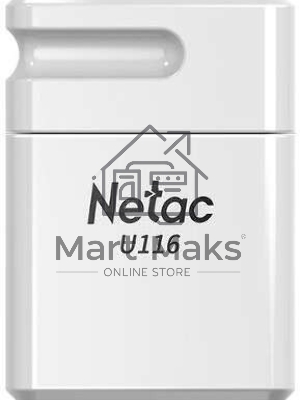 Флешка USB Netac U116 mini NT03U116N-032G-32WH USB 3.2 32Gb, up to 130Mb/s белый