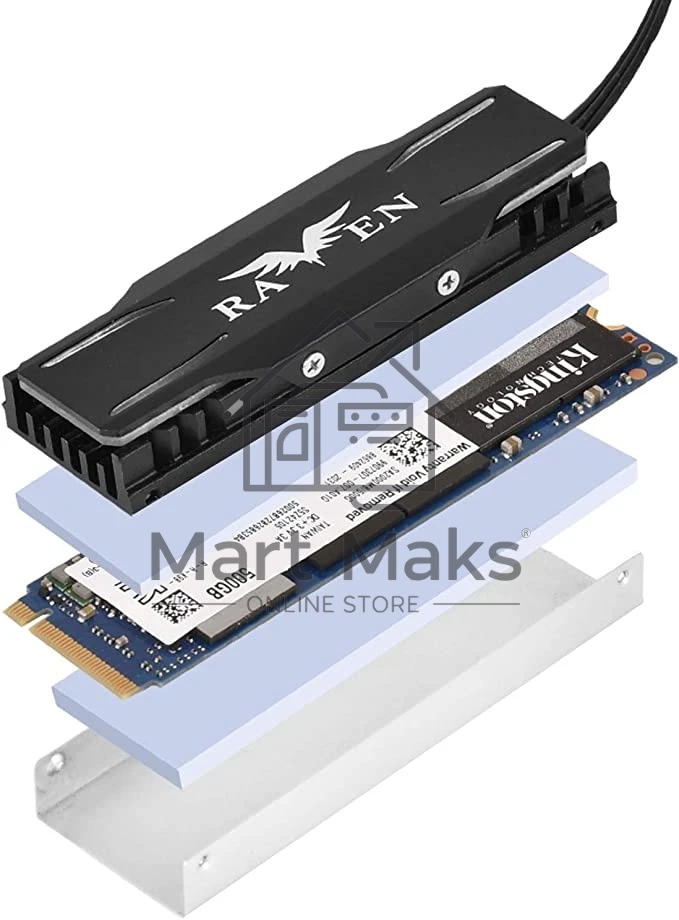 Комплект охлаждения M.2 SSD, ARGB, G560TP03ARGB010 Комплект охлаждения M.2 SSD cooling kit with ARGB lighting