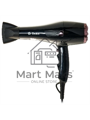 Фен Delta DL-0908 черный/коричневый, 2000 Вт