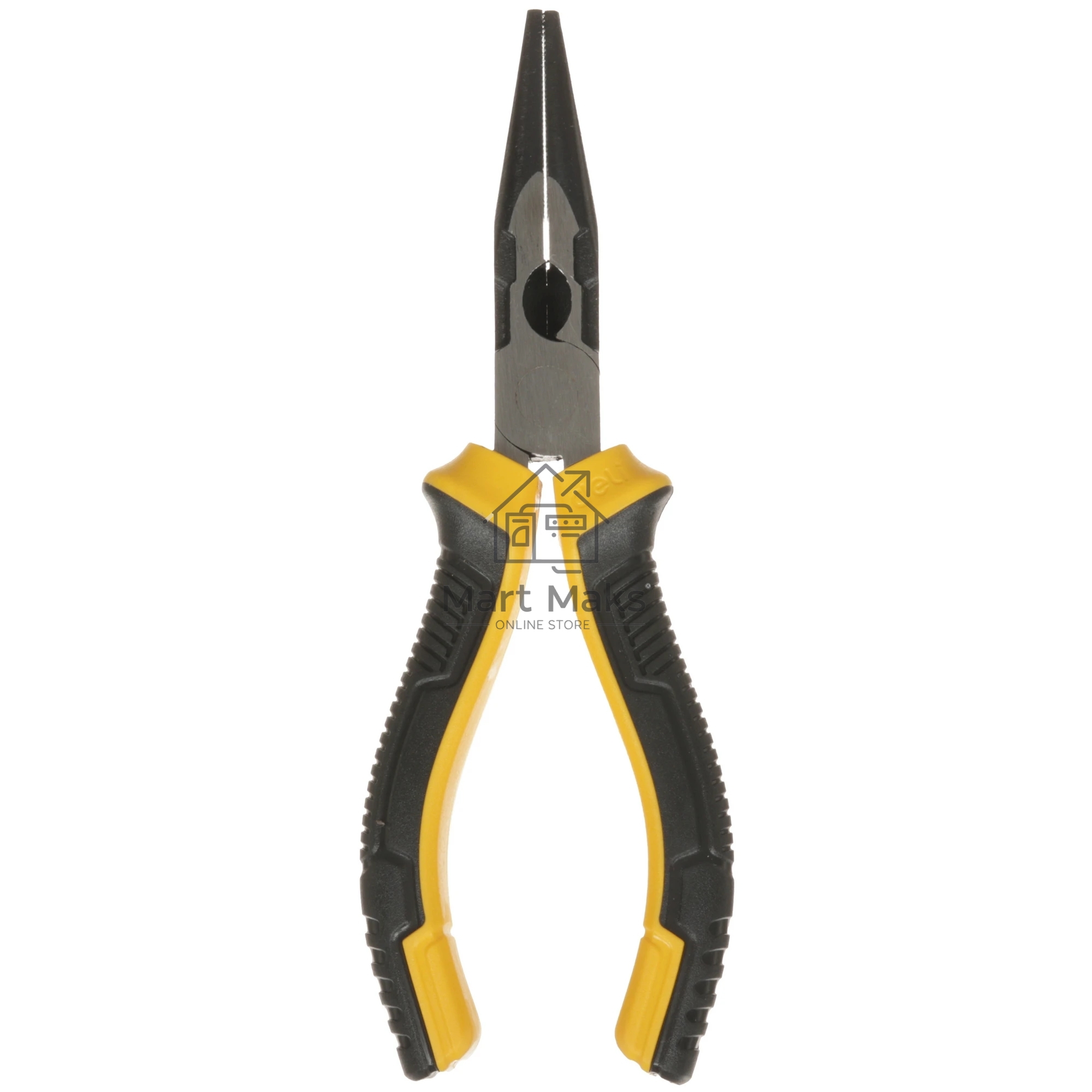 Удлиненные плоскогубцы Deli DL0101 160 мм, двухкомпонентная прорезиненная рукоять