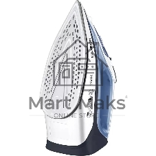 Утюг Polaris PIR 2483K, с паровым ударом, 2400Вт, белый/синий