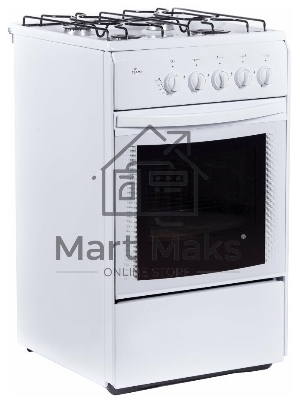 Плита газовая Flama RG 24019 белый, конфорок 4 шт, духовка 50 л, 50 см x 85 см x 60 см