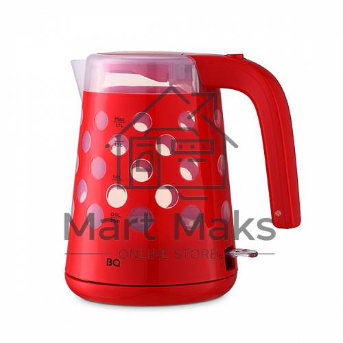 Чайник BQ KT1713P Red. Мощность:2200 Вт, Объем 1,7л, LED подсветка