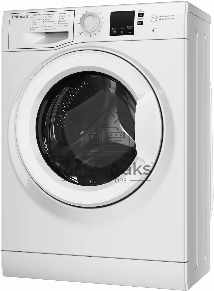 Стиральная машина Hotpoint NUS 5015 H RU белый, загр. фронтальная макс.: 5 кг 1000 об/мин класс: А
