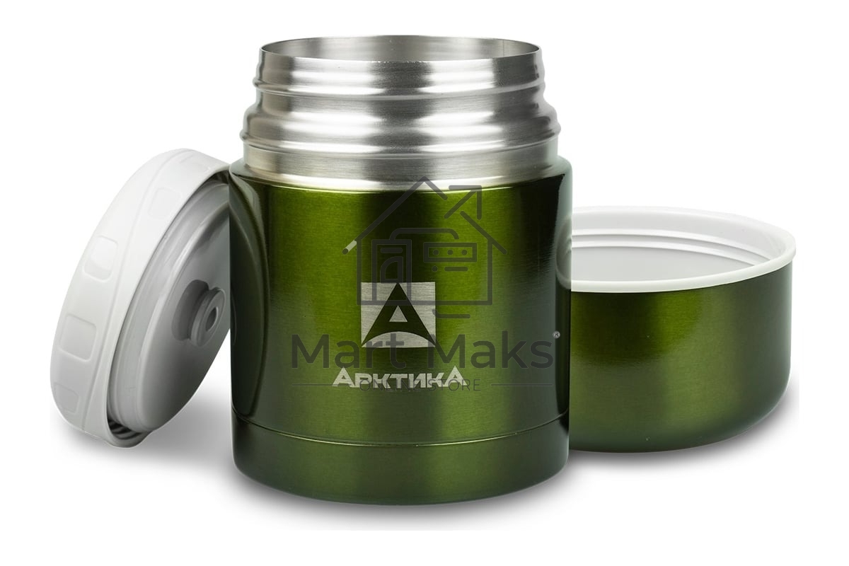 Термос Арктика 302-500 болотный, широкое горло 0,5 л Супер широкое горло, 0,5 л, для супа и еды, холод/тепло 12 ч