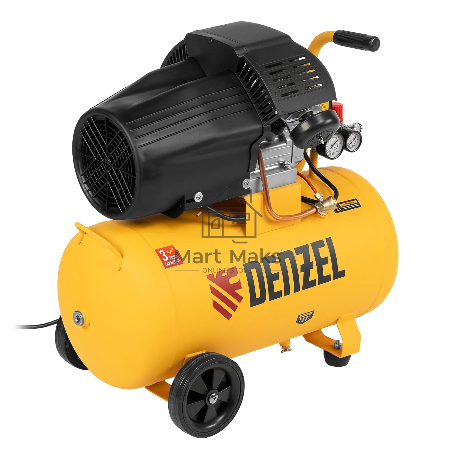Компрессор воздушный Denzel прям. привод DCV1800/50, 1,8 кВт, 50 л, 320 л/мин