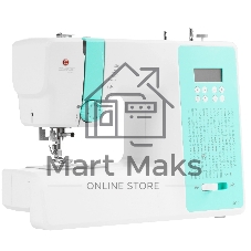 Швейная машина Comfort 1010 белый/зеленый, компьютеризированная, горизонтальный, 100 операций, автоматическая петля