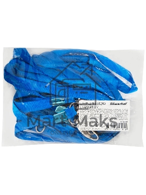 Держатель для бейджа Silwerhof 45см карабин текстиль синий (упак.:10шт)