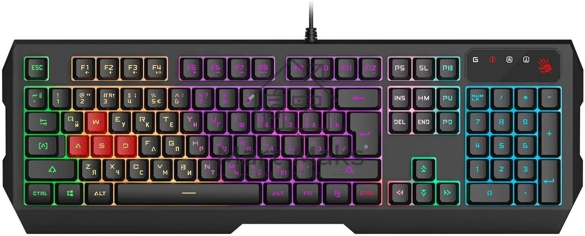 Комплект клавиатура+мышь A4Tech Bloody B1700 проводной, USB, 6000 DPI, чёрный