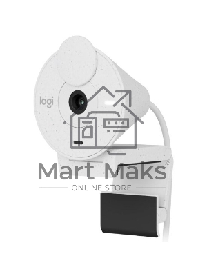 Веб-камера Logitech Brio 300 1920x1080, 30 кадр/с, USB Type-C, микрофон (шумоподавление), автоматическая фокусировка, автоосвещение, универсальное крепление белая
