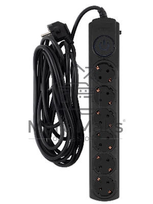 Сетевой фильтр Ippon BK-6-EU-5-10-B 5м (6 розеток) черный (коробка)