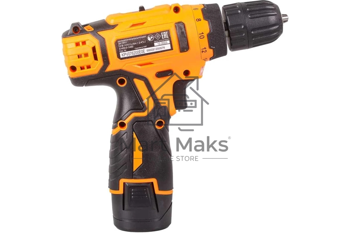 Дрель-шуруповерт аккумуляторная Вихрь ДА-12Л-2 72/14/14, Аккумуляторная, 12В