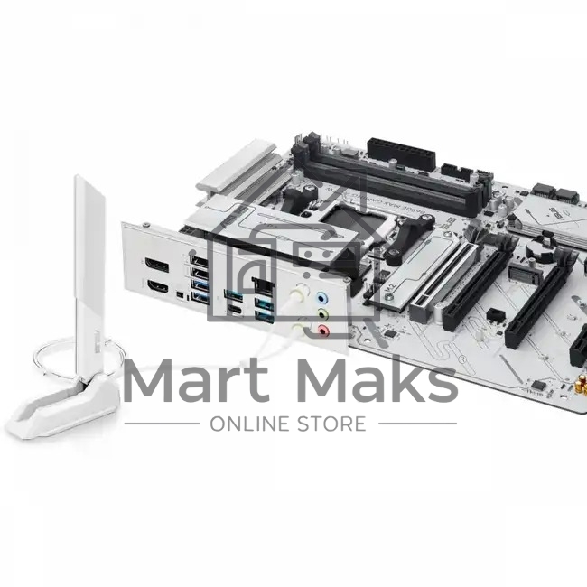 Материнская плата ASUS B650E MAX GAMING WIFI W, AM5, AMD B650, 4xDDR5, 4xSATA, 3xM.2, 1xPCIe 5.0 x16, 1xPCIe 4.0 x4, 2xPCIe 3.0 x1, 1xDP, 1xHDMI, 1x2.5Gb LAN, Wi-Fi 6E, Bluetooth 5.3, 1xUSB-C 10Gbps, 3xUSB-A 10Gbps, 2xUSB-A 5Gbps, 2xUSB-A 2.0, 3x3.5 мм, 7