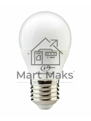 Лампа светодиодная RS G45 E27 8W 220-240V 4000К 8Вт 800лм Ra 90 шар Русский Свет 15010445049