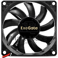 Вентилятор корпусной ExeGate EX08015B2P, 80 мм, 2000 об/мин, 21 дБ, 2-pin, без подсветки