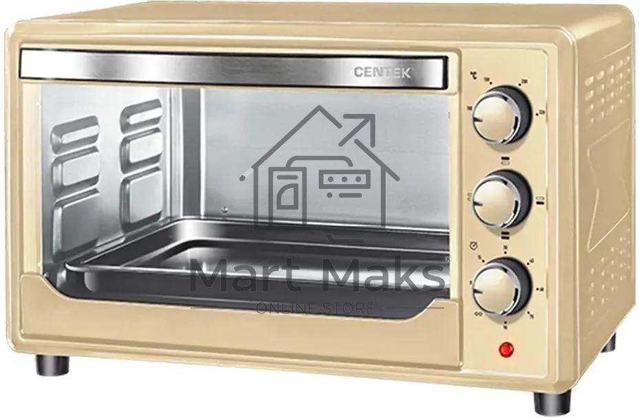 Мини-печь Centek CT-1537-30 бежевый, 30 л, 1600т, +противень 23 см, 4 режима