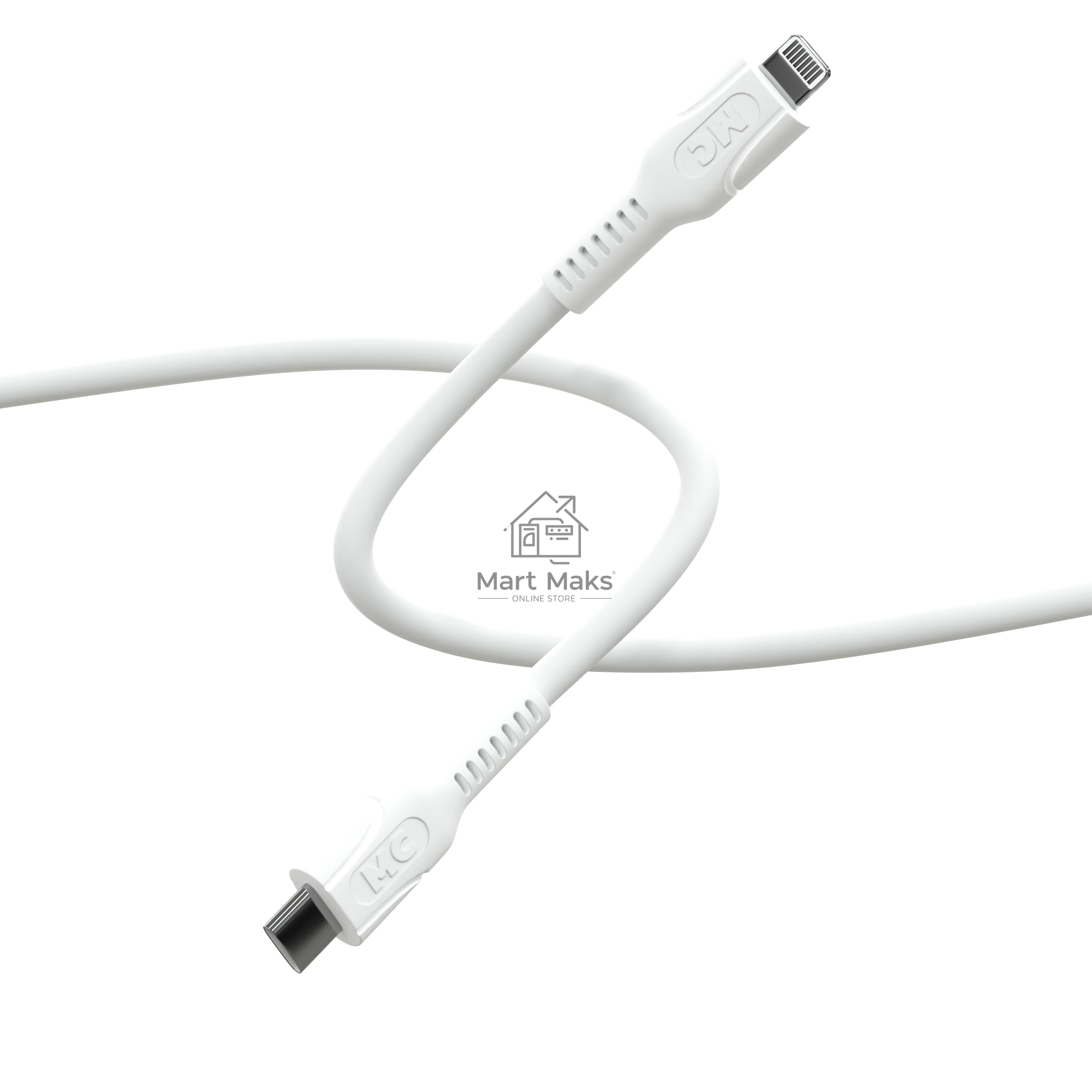 Кабель MORE CHOICE (4620202553713) K65ia 2м USB 3.0A PD 27W для Lightning ng 8-pin - 2 м, белый