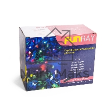 Гирлянда светод. уличная Funray Шарики, SE-BL-10100M,10M,100LED,мульт(3цв.),IP44,черн.шн.1,5м,СОЕД,