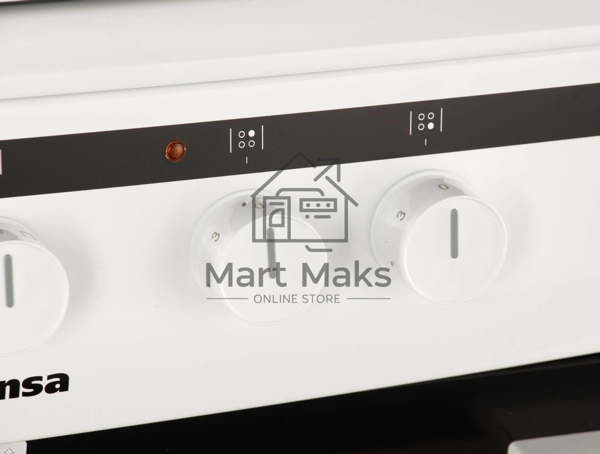 Плита электрическая Hansa FCEW63010 белый, конфорок 4 шт, духовка 69 л, 60 см x 85 см x 60 см