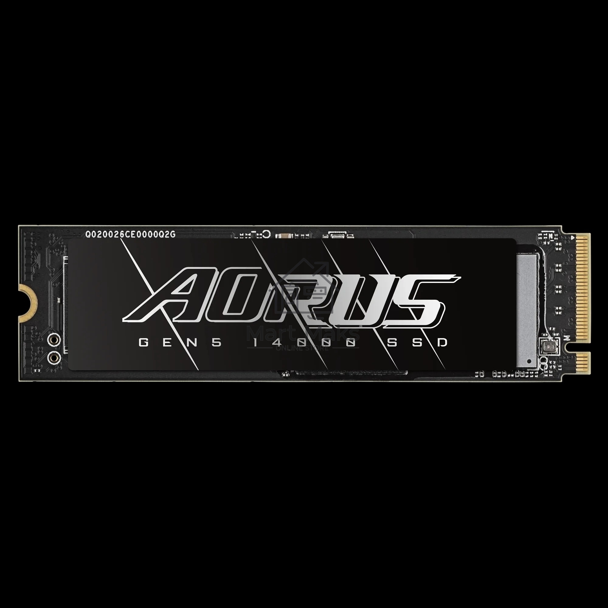 Твердотельный накопитель SSD Gigabyte AORUS Gen5 14000 AG514K1TB, 1Tb M.2 2280 PCI-Express 5.0x4, NVMe 2.0, 3D TLC NAND, Phison PS5026-E26, TBW 700