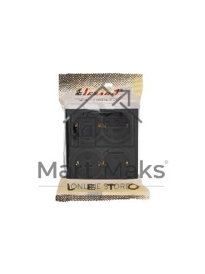 Розетка 4-мест. с заземл. LEZARD LETO 752-4200-127BDP закрытый корпус ПБТ черный бархат