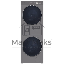 Стиральная машина + Сушка Maunfeld MFWD121010S06 серебристая, загрузка фронтальная 10кг, 1200 об/мин., класс: С