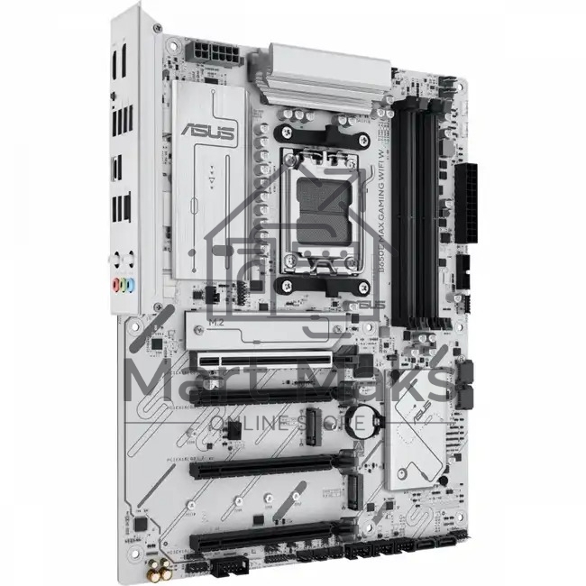 Материнская плата ASUS B650E MAX GAMING WIFI W, AM5, AMD B650, 4xDDR5, 4xSATA, 3xM.2, 1xPCIe 5.0 x16, 1xPCIe 4.0 x4, 2xPCIe 3.0 x1, 1xDP, 1xHDMI, 1x2.5Gb LAN, Wi-Fi 6E, Bluetooth 5.3, 1xUSB-C 10Gbps, 3xUSB-A 10Gbps, 2xUSB-A 5Gbps, 2xUSB-A 2.0, 3x3.5 мм, 7