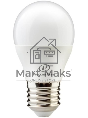 Лампа светодиодная RS G45 E27 8W 220-240V 2700К 8Вт 800лм Ra 90 шар Русский Свет 15010445048