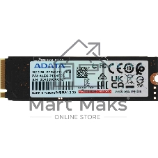 Накопитель SSD ADATA LEGEND 710, 1Tb, PCIe 3.0 x4, M.2 2280, NVMe, R/W 2400/1800, с радиатором