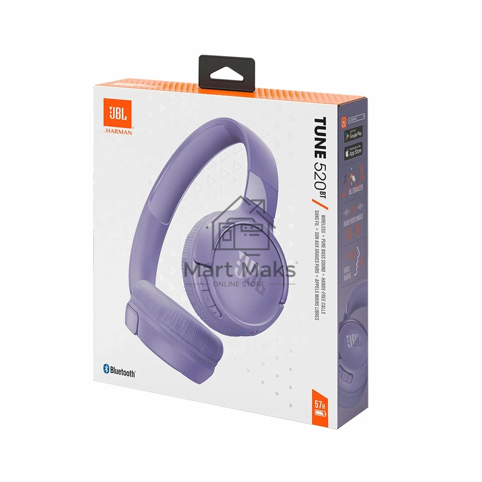 Гарнитура накладные JBL Tune 520BT фиолетовый беспроводные bluetooth оголовье