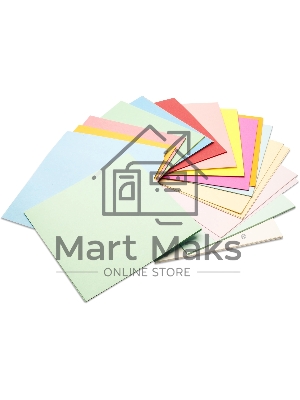 Бумага цветная Silwerhof для оригами и аппликации тонир. 200л. 20цв. Create 80г/м2 140х140мм