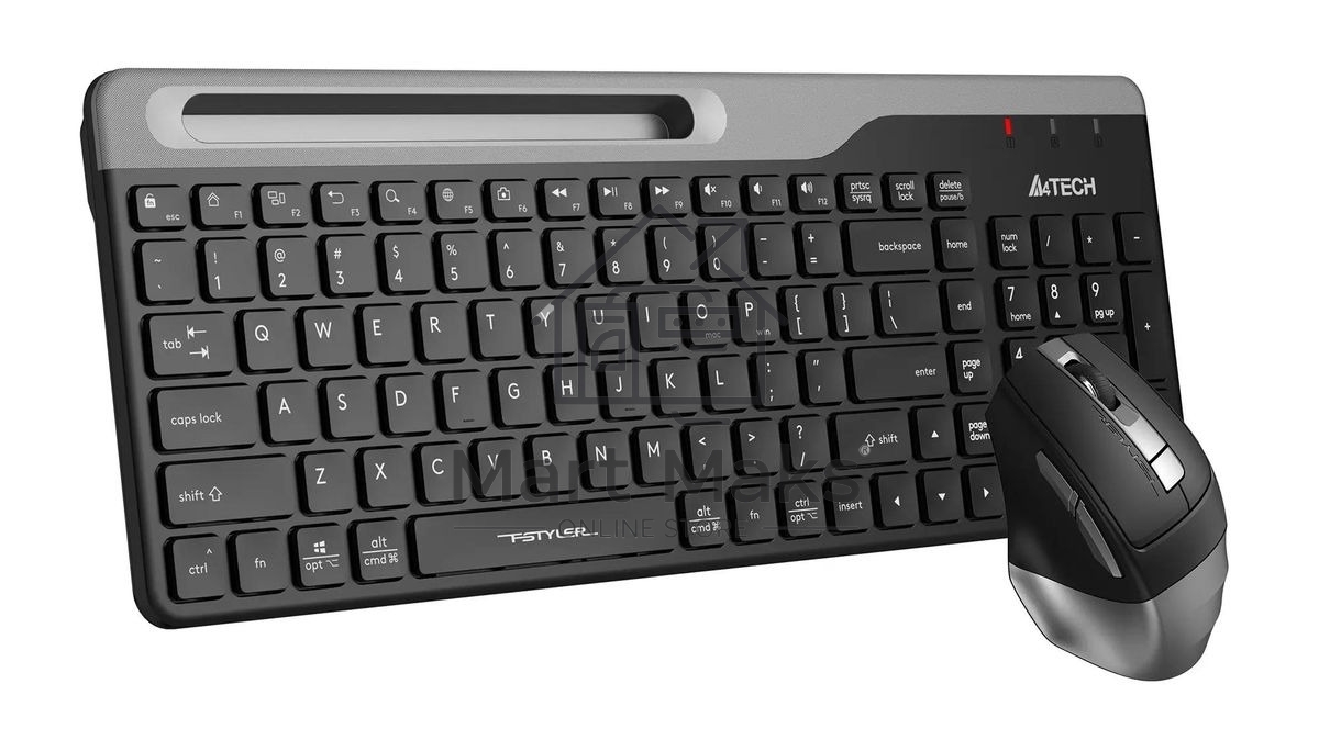 Комплект клавиатура+мышь A4Tech FStyler FB2535C беспроводной, USB + Bluetooth, 2000 DPI, черный