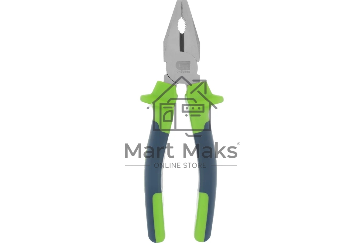 Плоскогубцы комбинированные Сибртех 17052 200 мм, двухкомпонентные рукоятки