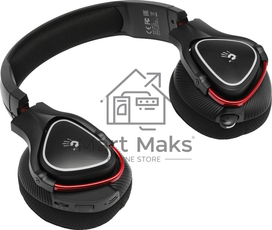 Гарнитура проводная с микрофоном A4Tech Bloody MR710 черный BT оголовье (MR710 BLACK)