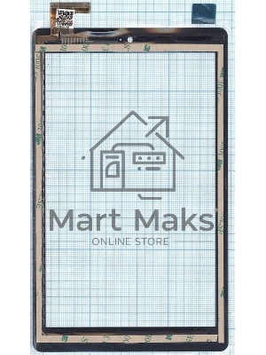 Сенсорное стекло (тачскрин) FPC-FC80J128-02, черное