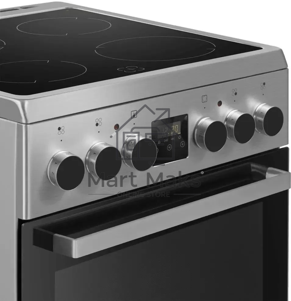 Плита электрическая Maunfeld MEC55CS08D серебристый, конфорок 4 шт, духовка 60 л, 50 см x 85 см x 60 см
