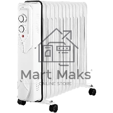 Масляный обогреватель Centek CT-6208 (13 секций) белый, 1000/1750/2500 Вт, 25 м2, 3 режима, термостат