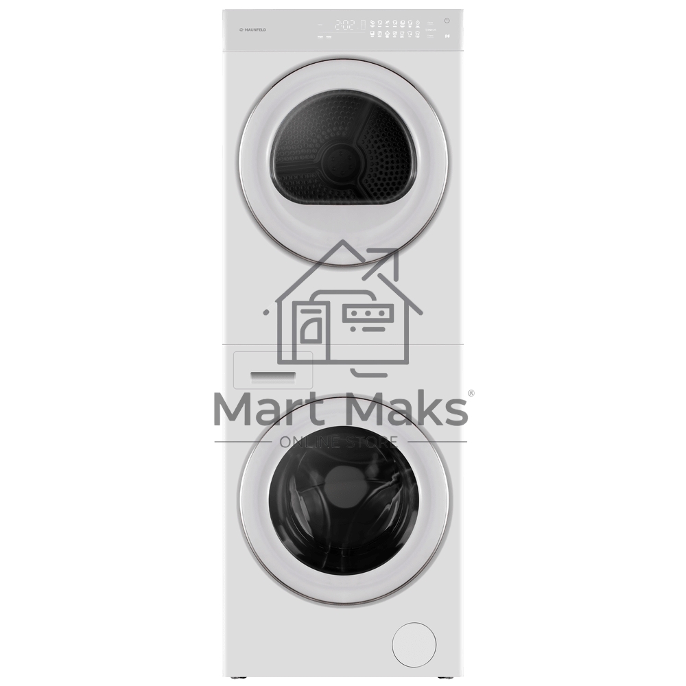 Стиральная машина + Сушка Maunfeld MFWD121010WH06 белая, загрузка фронтальная 10кг, 1200 об/мин., класс: С