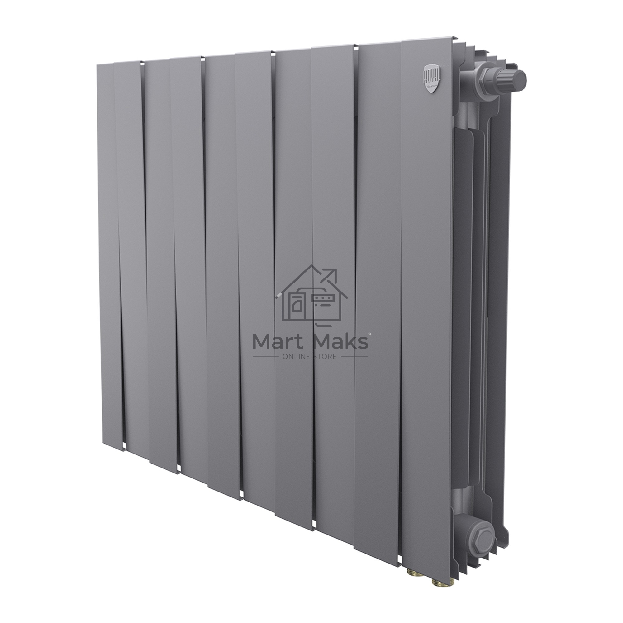 Радиатор биметаллический Royal Thermo PianoForte 500 Серебристый VR80 - 10 секц.