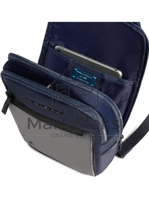 Рюкзак слинг мужской Piquadro Orion CA6625S136/BLU синий ткань/натур.кожа