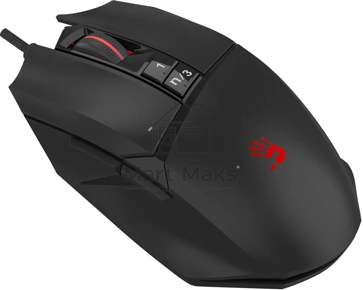 Мышь проводная A4Tech Bloody W65 Max Mini черный, 12000 dpi, USB, кнопки - 9