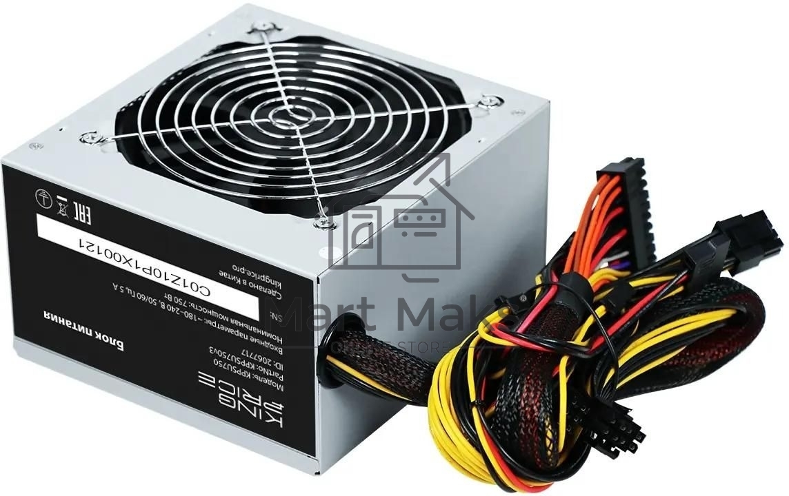 Блок питания KingPrice KPPSU750 ATX 750W (20+4pin) APFC 120mm fan 4xSATA