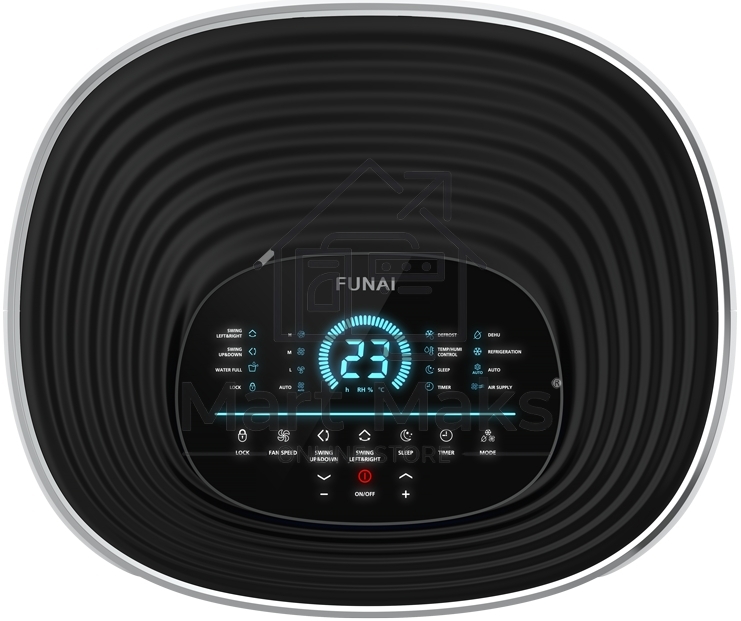 Кондиционер мобильный FUNAI JASMINE MAC-JS30CON03 9500 BTU, 20 м², 55 дБ, охлаждение, осушение, белый