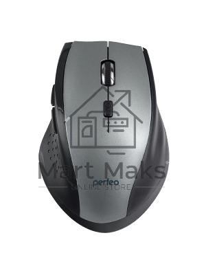 Мышь беспроводная Perfeo DAILY серый металлик, 1600 dpi, радиоканал, USB, кнопки - 6