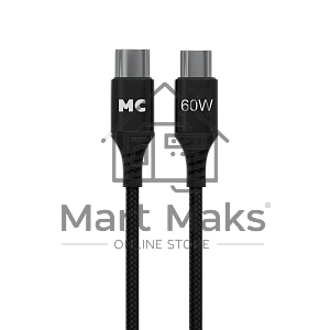 Кабель MORE CHOICE (4620202554093) K69aa 2м USB 3.0A PD 60W для Type-C Type-C- 2м, черный
